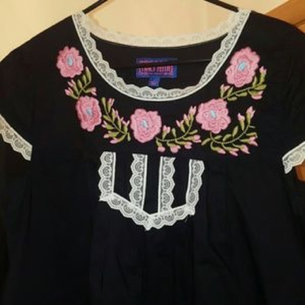 Tracy Feith Black embroidered dress
